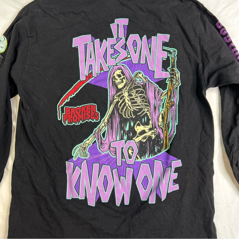 Broken Promises T-Shirt Sz Medium “You Say I Am A Demo Double-Sided Tee L030225 - Picture 7 of 8